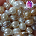 wholesale price loose freshwater colorful rice pearl 10-11mm with hole for wholesale
